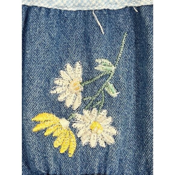 Retro Patchwork Floral Vest Blue 20W Boho Western Classic Chic Hippie Indie Folk - Picture 4 of 12